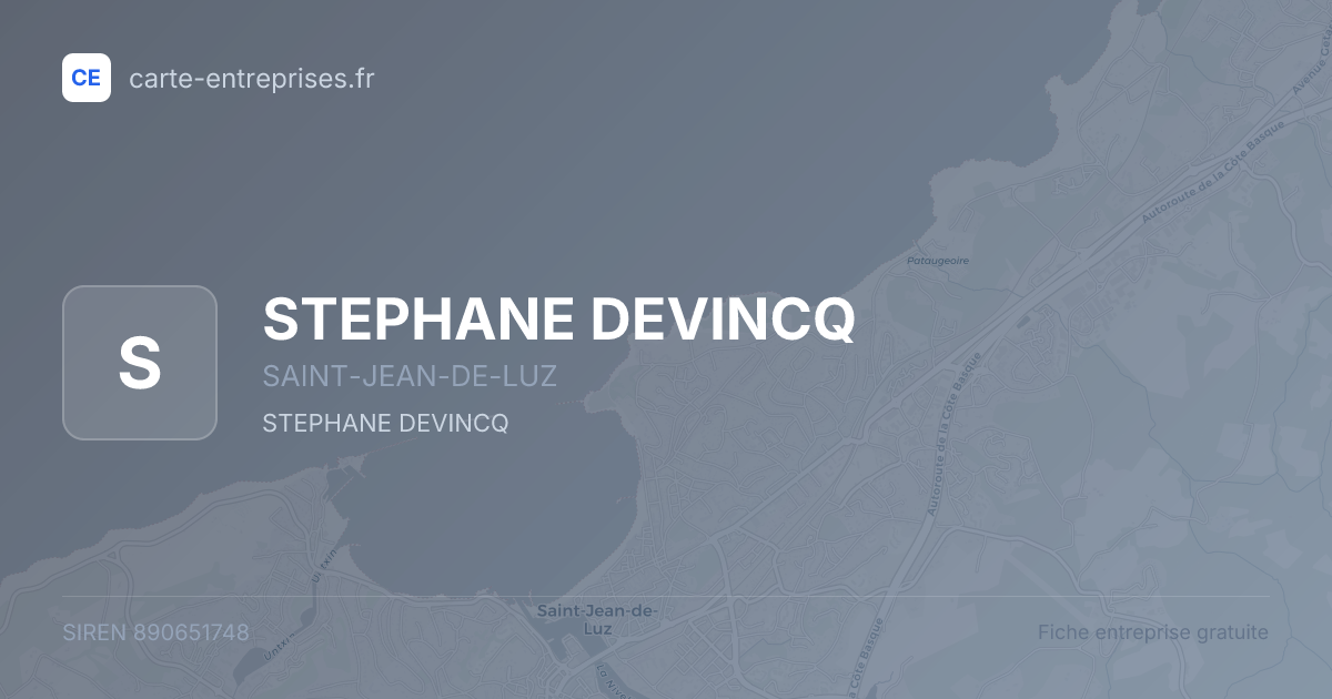 STEPHANE DEVINCQ — 890651748 — fiche entreprise