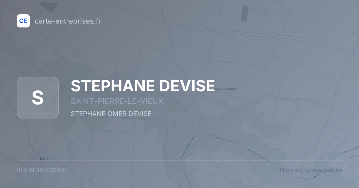 STEPHANE DEVISE — 388095101 — fiche entreprise