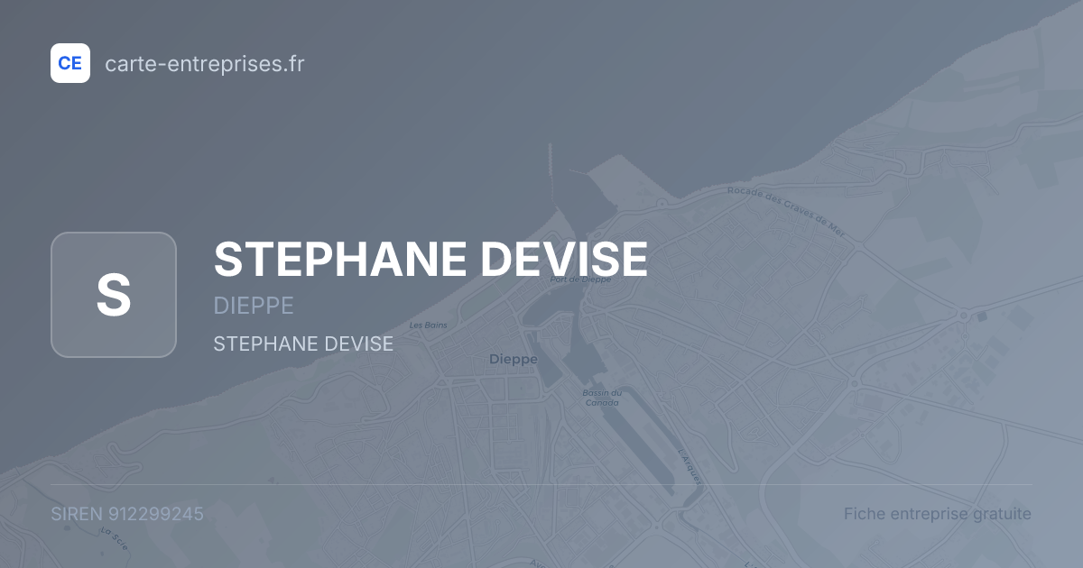 STEPHANE DEVISE — 912299245 — fiche entreprise
