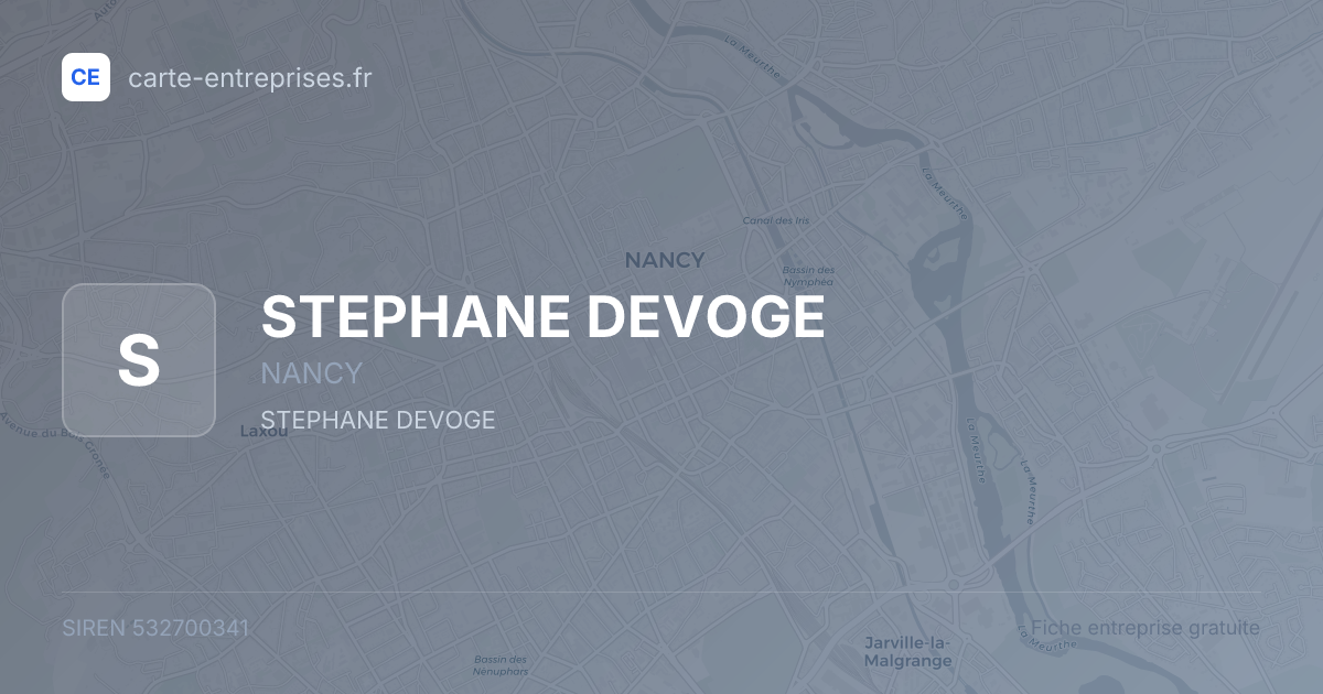 STEPHANE DEVOGE — 532700341 — fiche entreprise