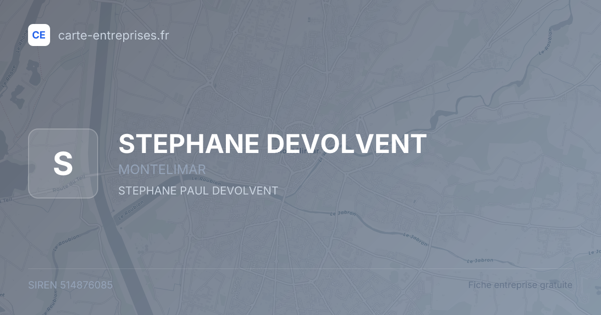 STEPHANE DEVOLVENT — 514876085 — fiche entreprise