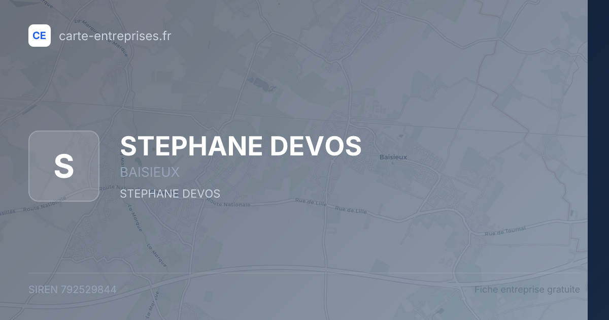 STEPHANE DEVOS — 792529844 — fiche entreprise