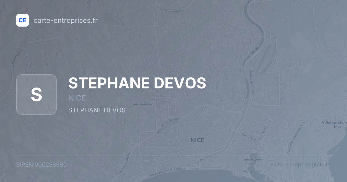 STEPHANE DEVOS — 900258690 — fiche entreprise