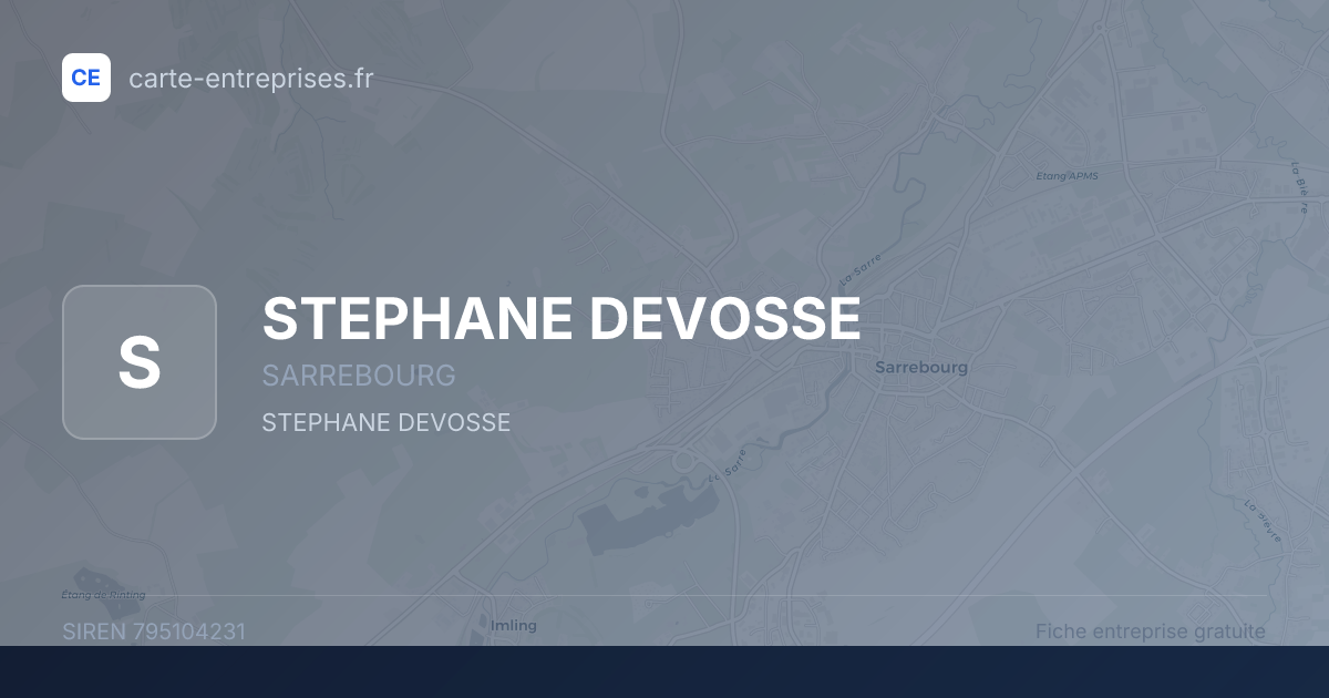 STEPHANE DEVOSSE — 795104231 — fiche entreprise