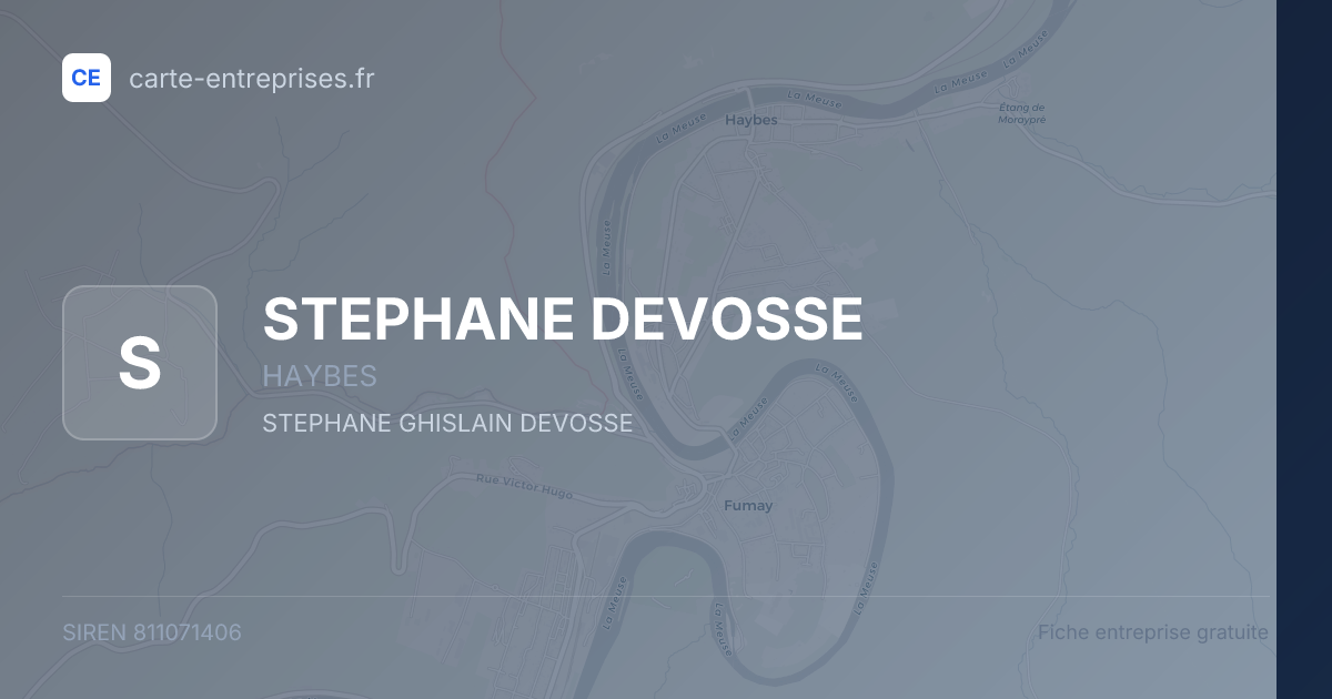 STEPHANE DEVOSSE — 811071406 — fiche entreprise