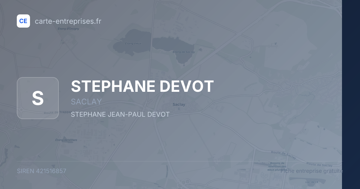 STEPHANE DEVOT — 421516857 — fiche entreprise