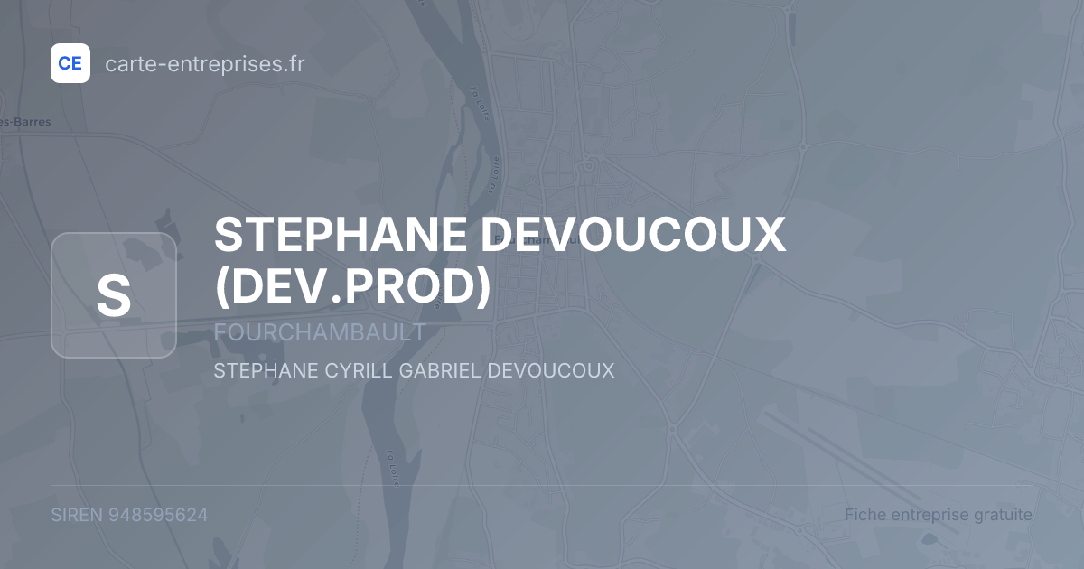 STEPHANE DEVOUCOUX (DEV.PROD) — 948595624 — fiche entreprise