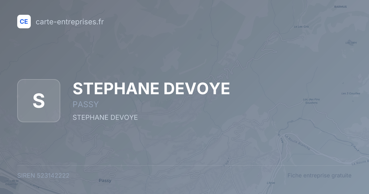 STEPHANE DEVOYE — 523142222 — fiche entreprise