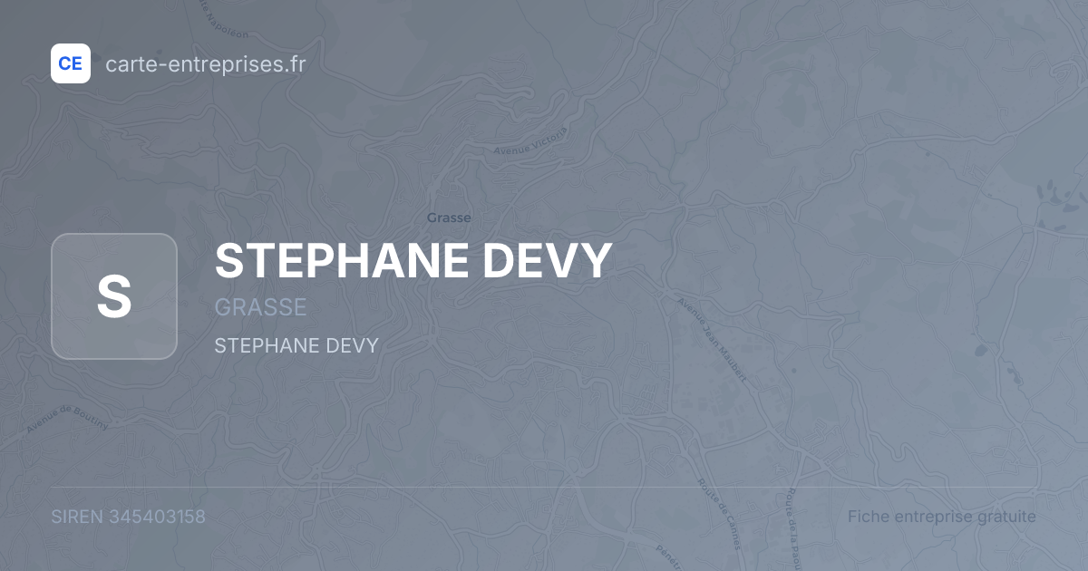 STEPHANE DEVY — 345403158 — fiche entreprise