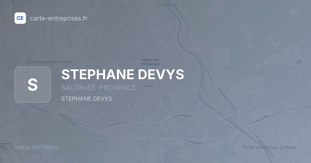 STEPHANE DEVYS — 782776835 — fiche entreprise