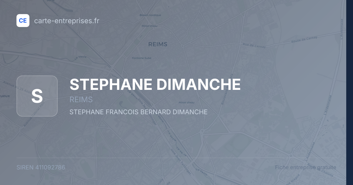 STEPHANE DIMANCHE — 411092786 — fiche entreprise