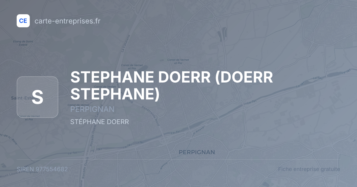 STEPHANE DOERR (DOERR STEPHANE) — 977554682 — fiche entreprise
