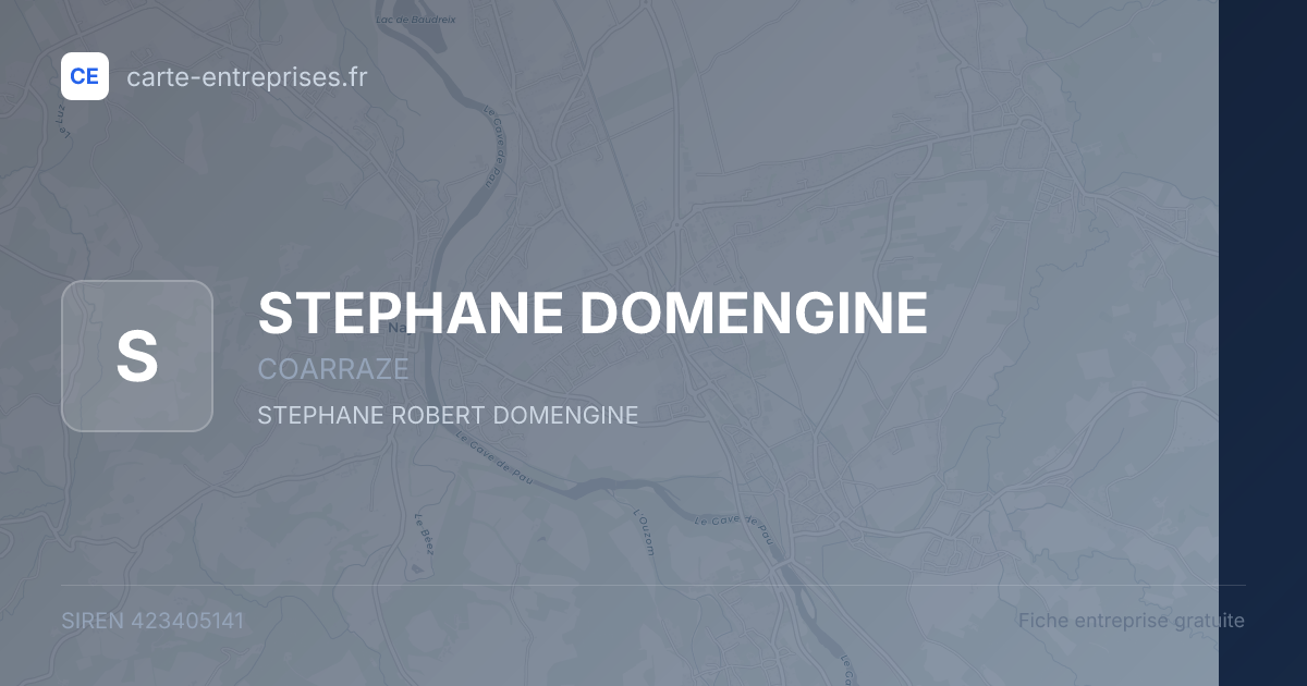 STEPHANE DOMENGINE — 423405141 — fiche entreprise