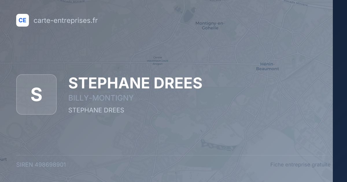 STEPHANE DREES — 498698901 — fiche entreprise