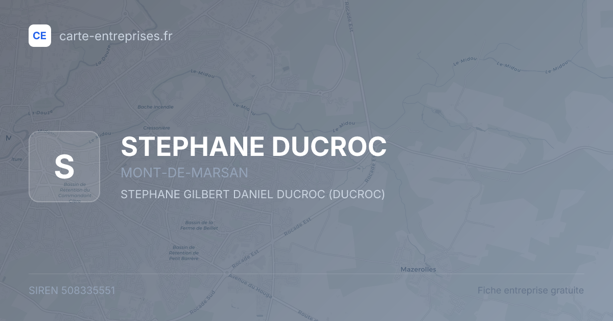 STEPHANE DUCROC — 508335551 — fiche entreprise