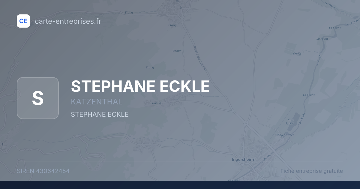 STEPHANE ECKLE — 430642454 — fiche entreprise