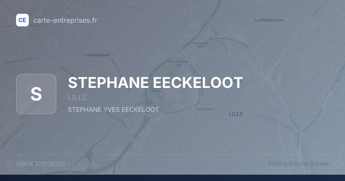 STEPHANE EECKELOOT — 329136329 — fiche entreprise