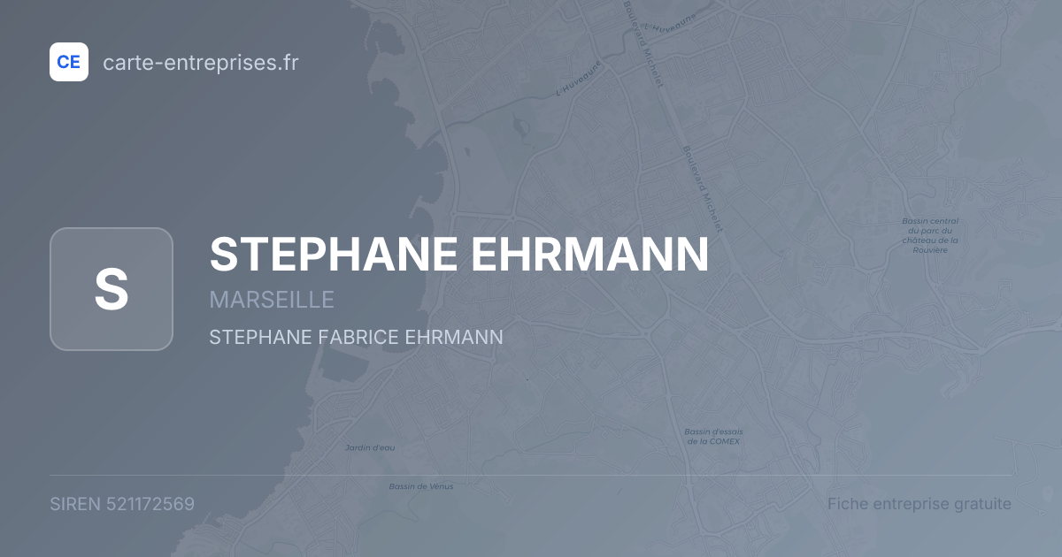 STEPHANE EHRMANN — 521172569 — fiche entreprise
