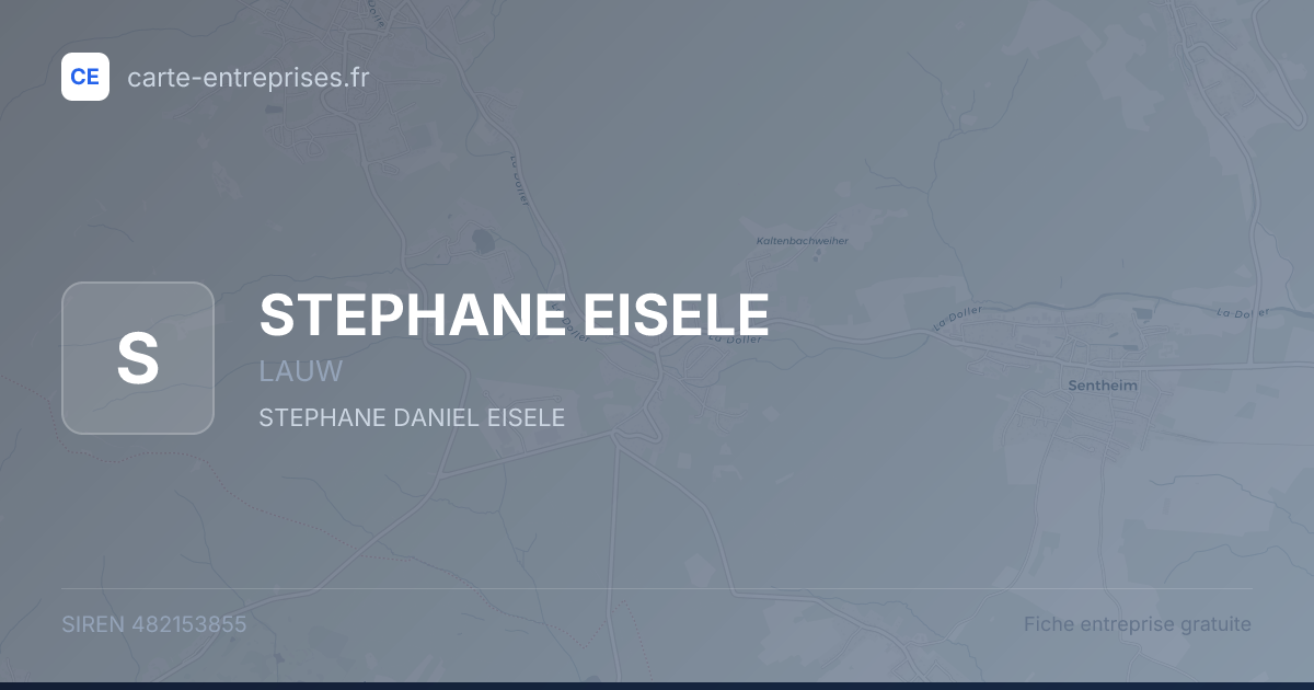 STEPHANE EISELE — 482153855 — fiche entreprise
