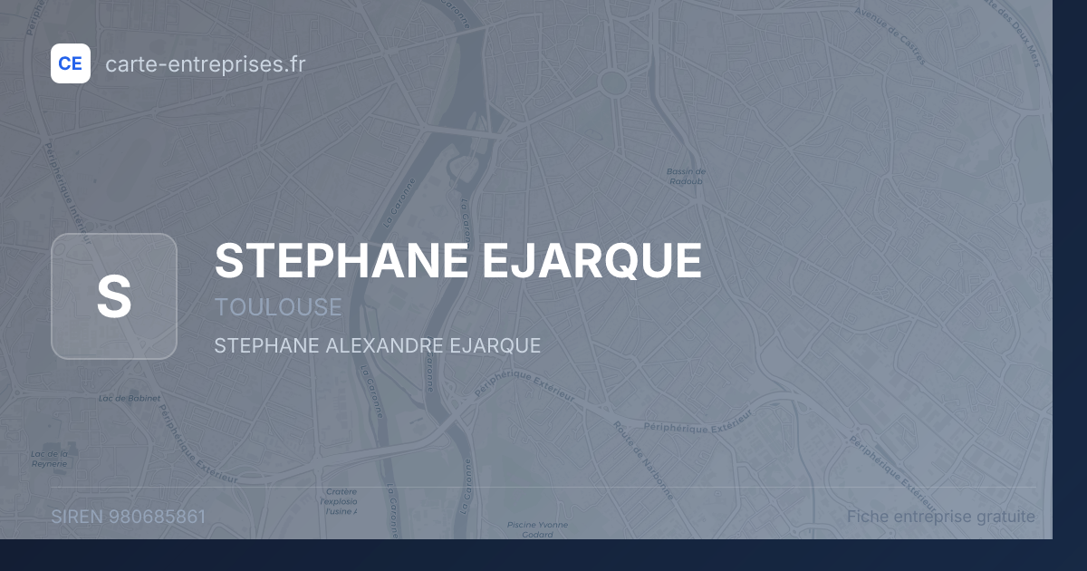 STEPHANE EJARQUE — 980685861 — fiche entreprise