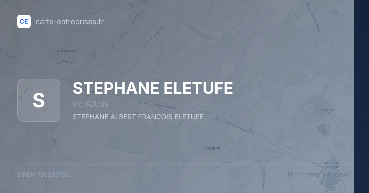 STEPHANE ELETUFE — 795288752 — fiche entreprise