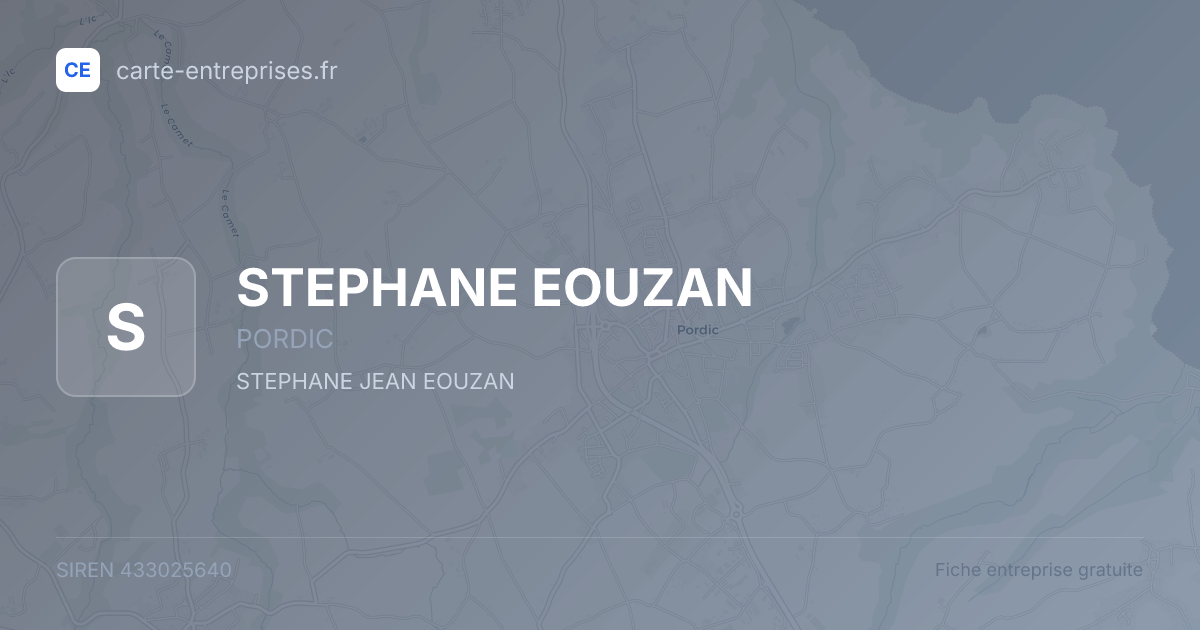STEPHANE EOUZAN — 433025640 — fiche entreprise