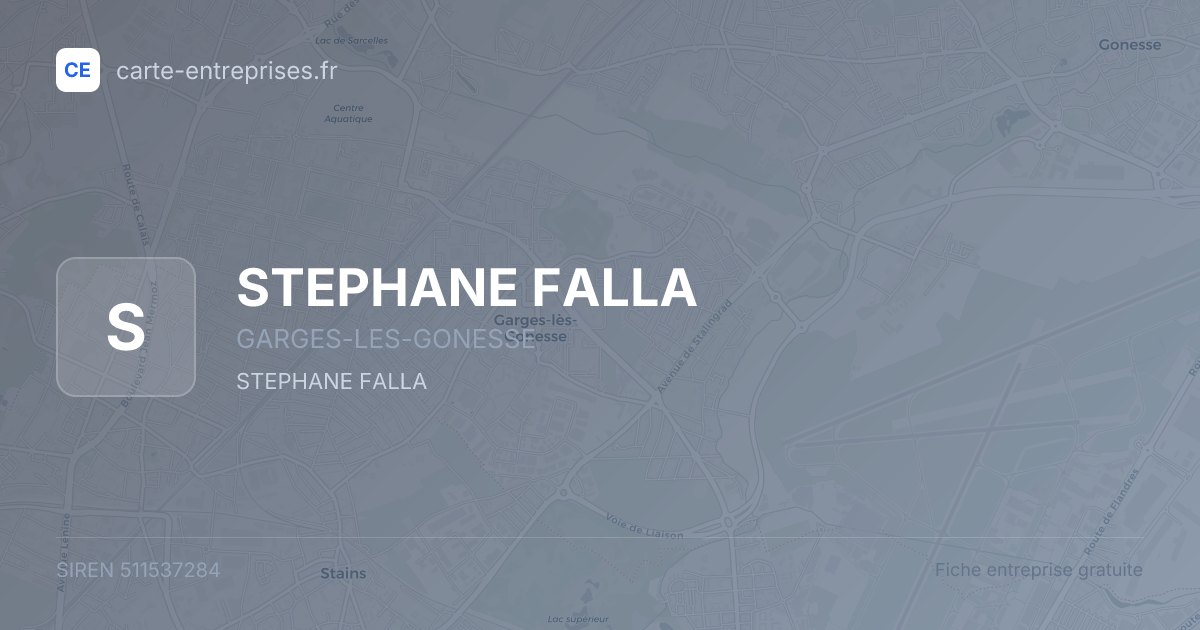 STEPHANE FALLA — 511537284 — fiche entreprise
