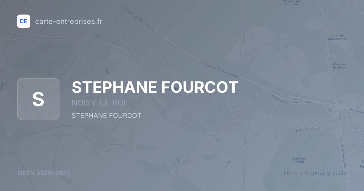 STEPHANE FOURCOT — 352648828 — fiche entreprise
