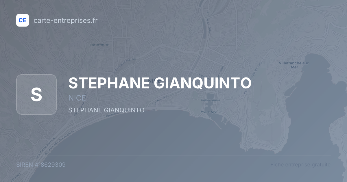 STEPHANE GIANQUINTO — 418629309 — fiche entreprise