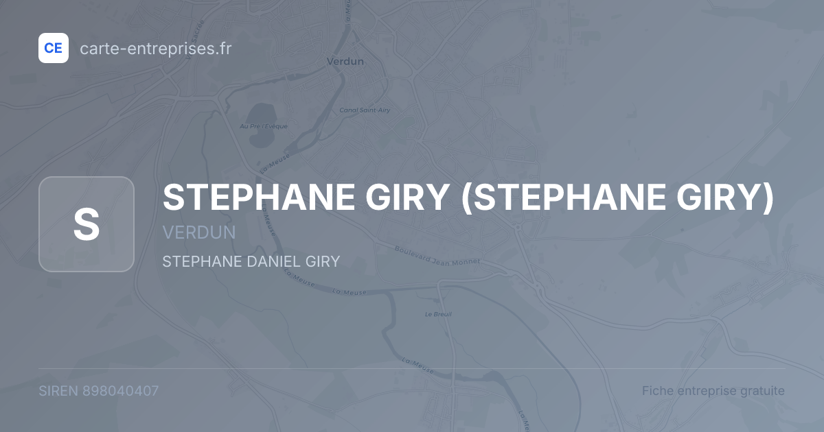 STEPHANE GIRY — 898040407 — fiche entreprise