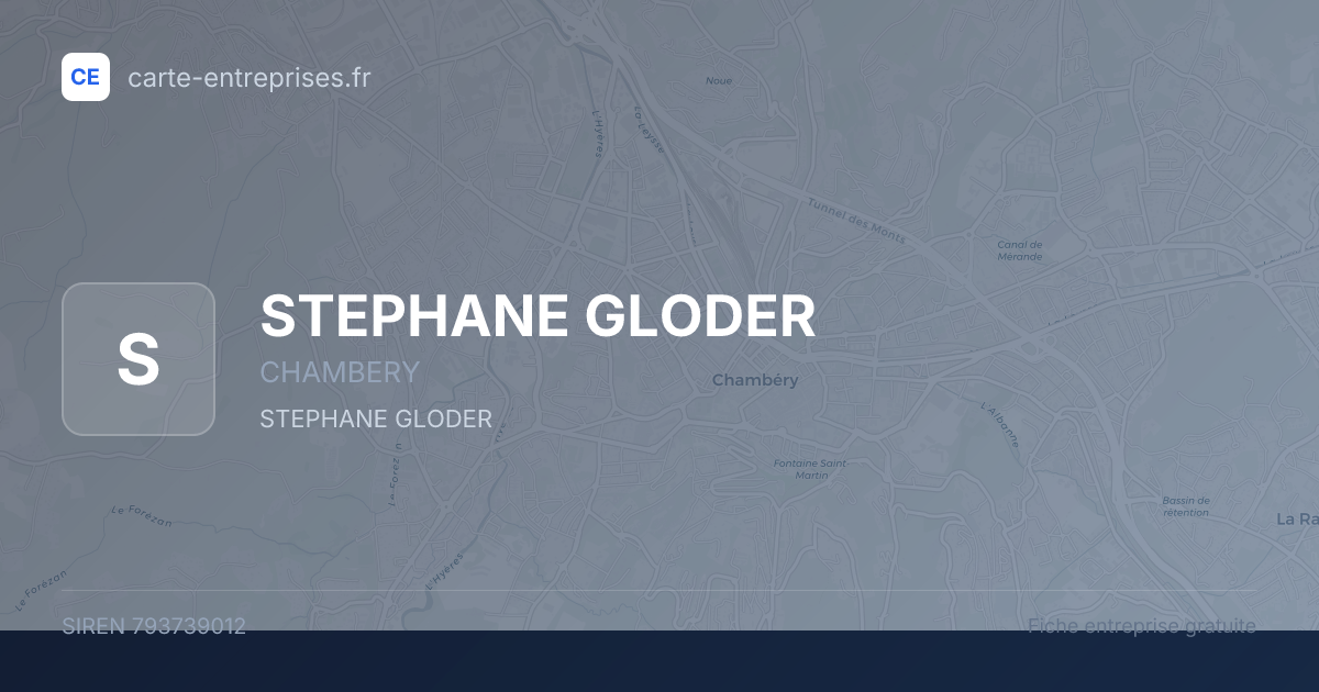 STEPHANE GLODER — 793739012 — fiche entreprise