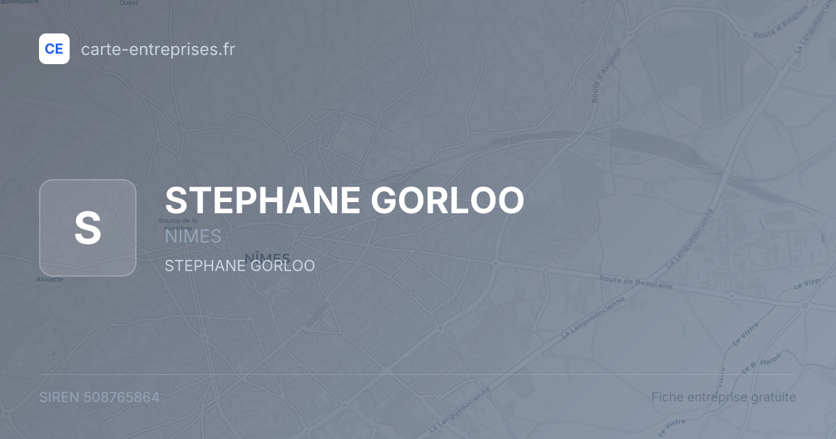 STEPHANE GORLOO — 508765864 — fiche entreprise
