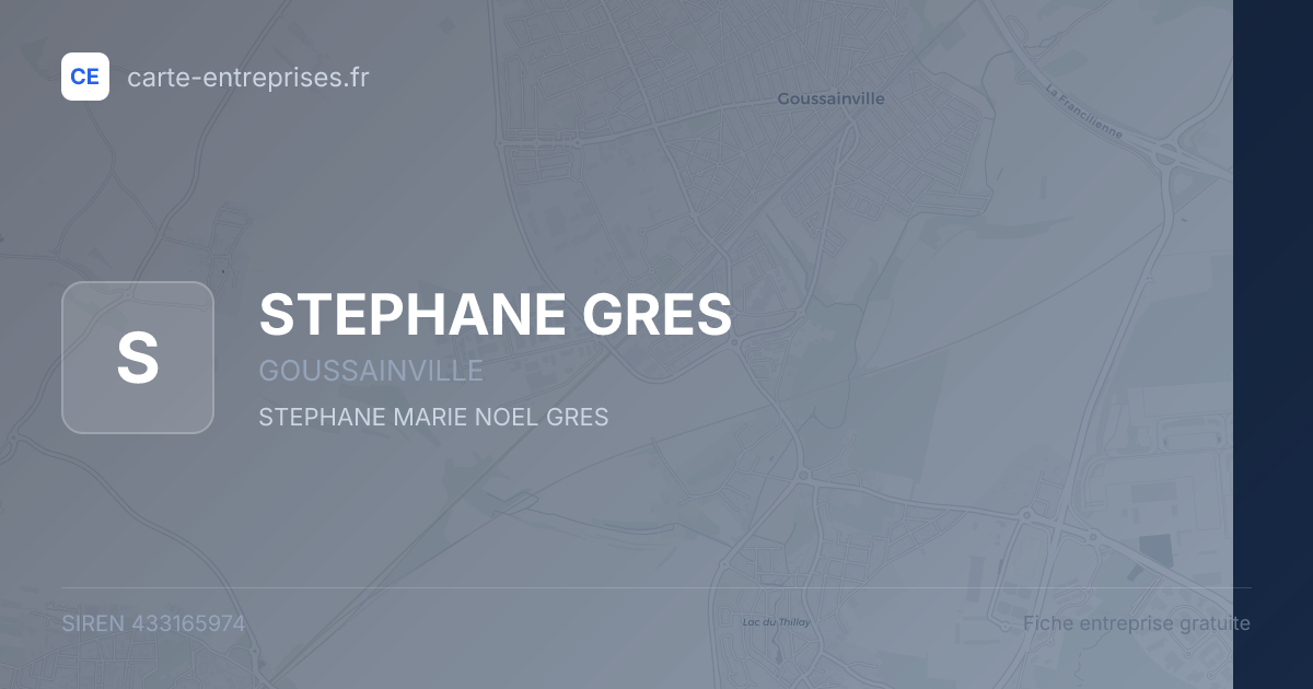 STEPHANE GRES — 433165974 — fiche entreprise
