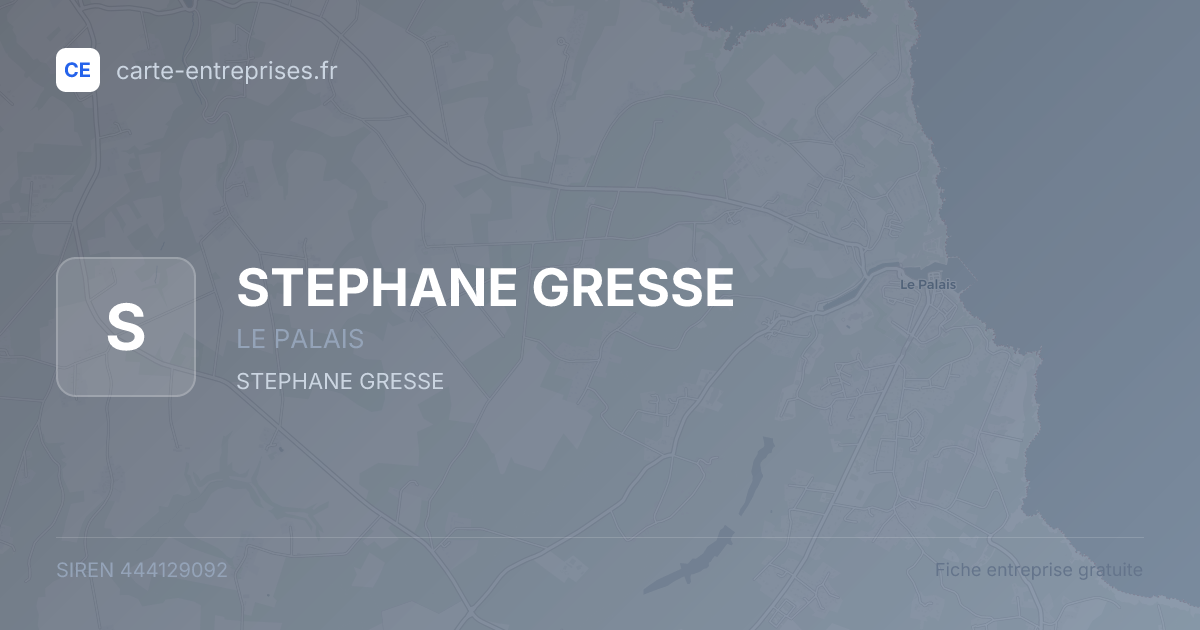 STEPHANE GRESSE — 444129092 — fiche entreprise