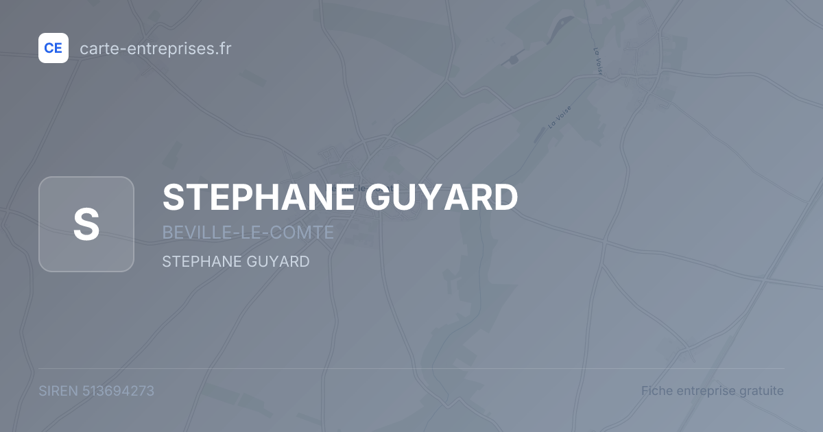 STEPHANE GUYARD — 513694273 — fiche entreprise