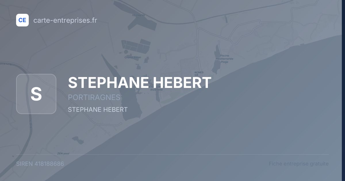 STEPHANE HEBERT — 418188686 — fiche entreprise