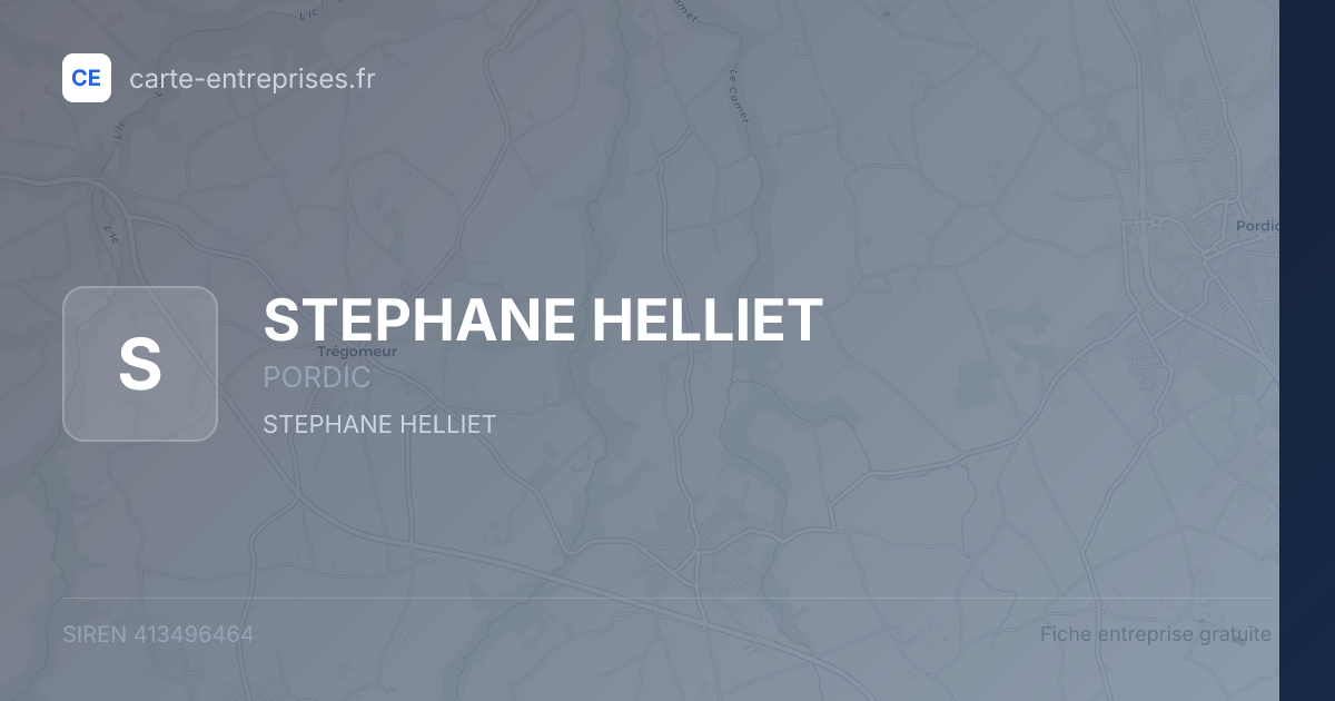 STEPHANE HELLIET — 413496464 — fiche entreprise