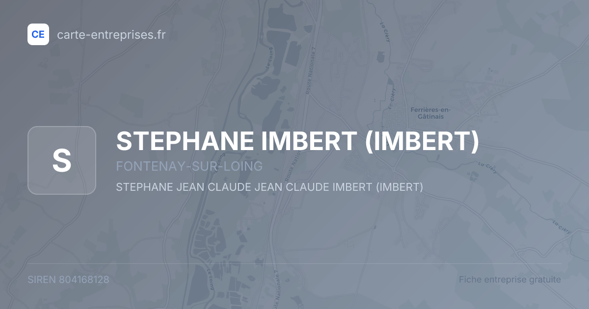 STEPHANE IMBERT (IMBERT) — 804168128 — fiche entreprise