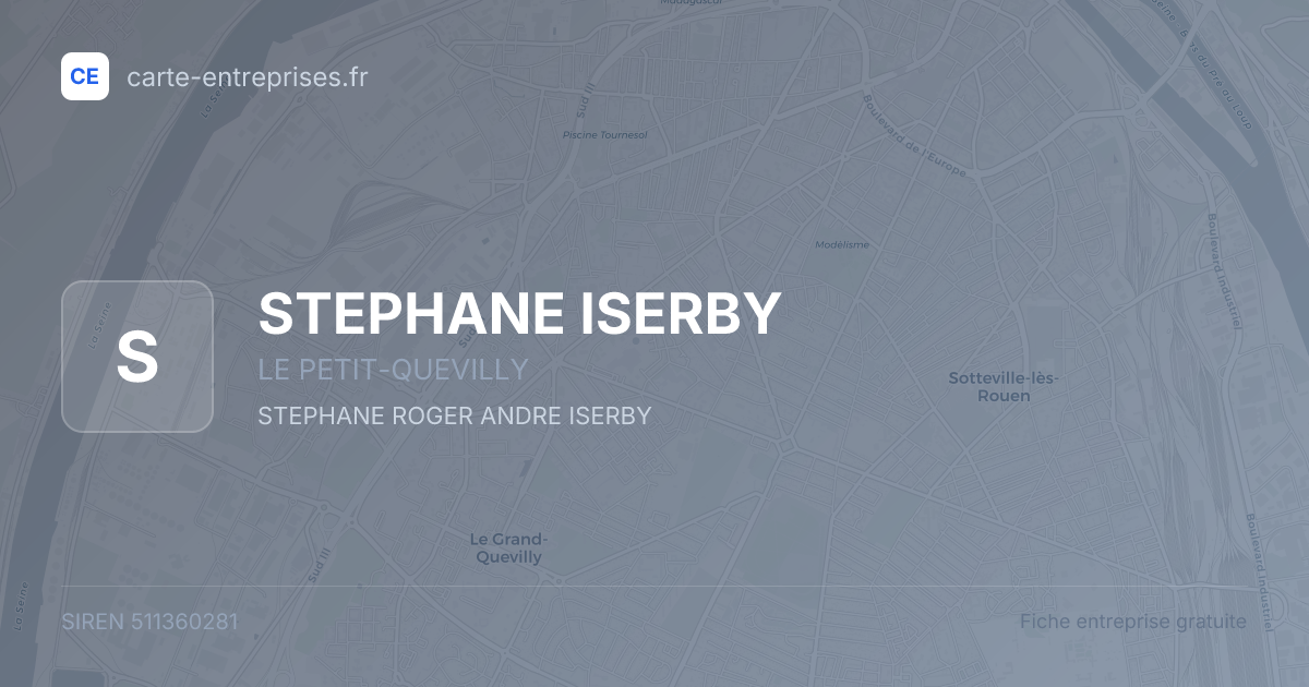STEPHANE ISERBY — 511360281 — fiche entreprise