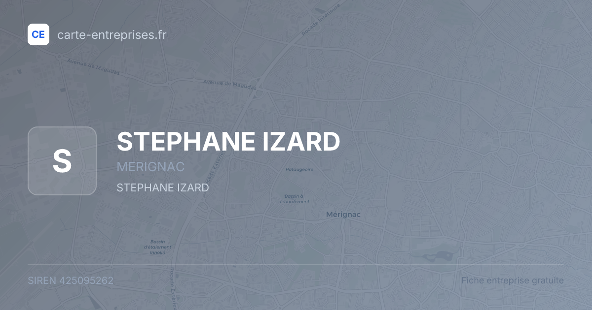STEPHANE IZARD — 425095262 — fiche entreprise
