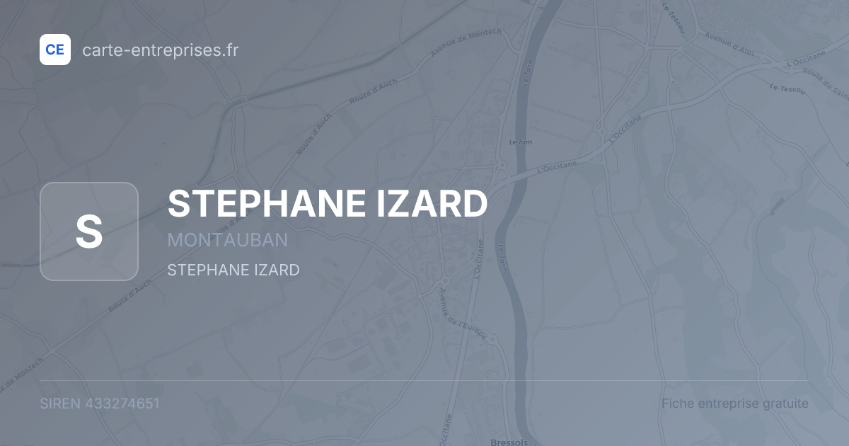 STEPHANE IZARD — 433274651 — fiche entreprise