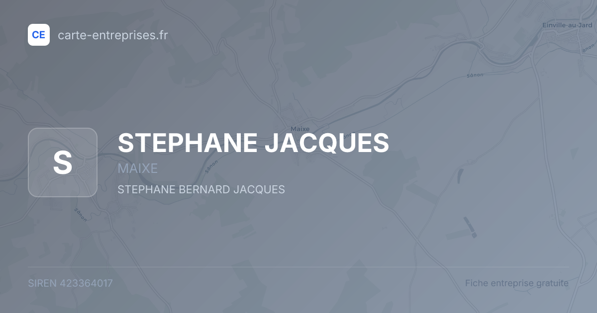 STEPHANE JACQUES — 423364017 — fiche entreprise