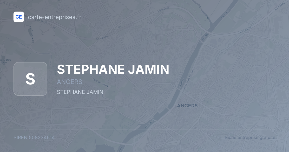STEPHANE JAMIN — 508234614 — fiche entreprise
