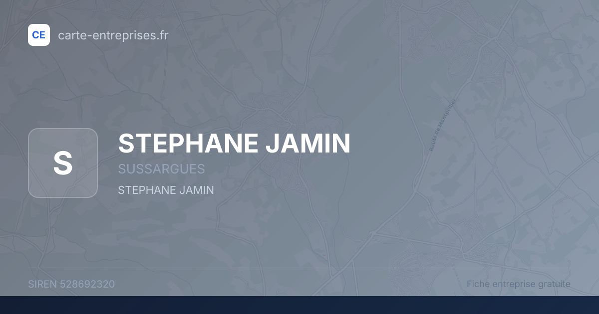 STEPHANE JAMIN — 528692320 — fiche entreprise