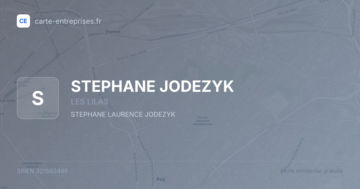 STEPHANE JODEZYK — 321583486 — fiche entreprise