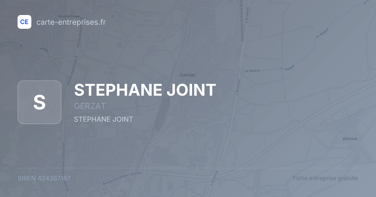 STEPHANE JOINT — 424367167 — fiche entreprise