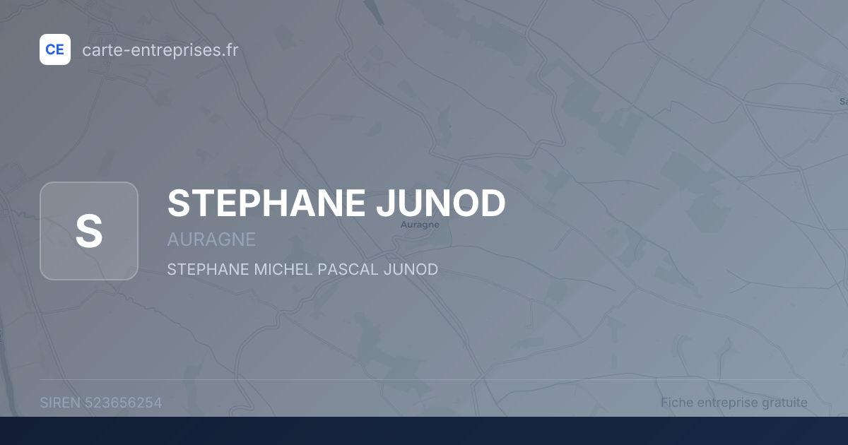 STEPHANE JUNOD — 523656254 — fiche entreprise