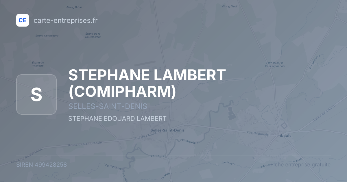 STEPHANE LAMBERT (COMIPHARM) — 499428258 — fiche entreprise