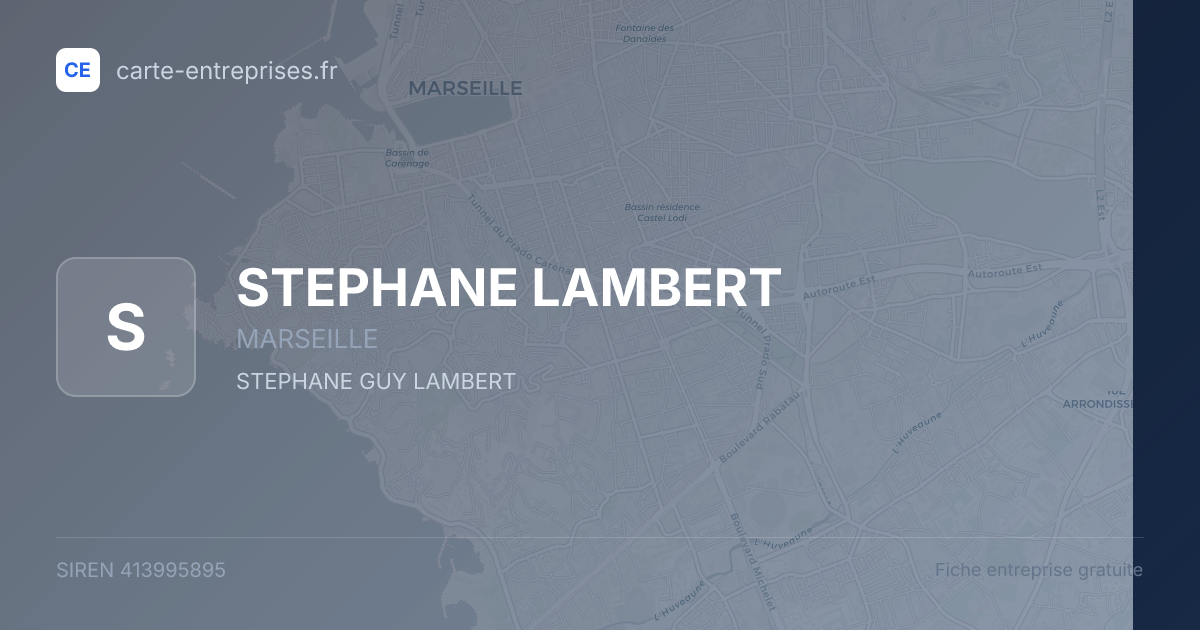 STEPHANE LAMBERT — 413995895 — fiche entreprise