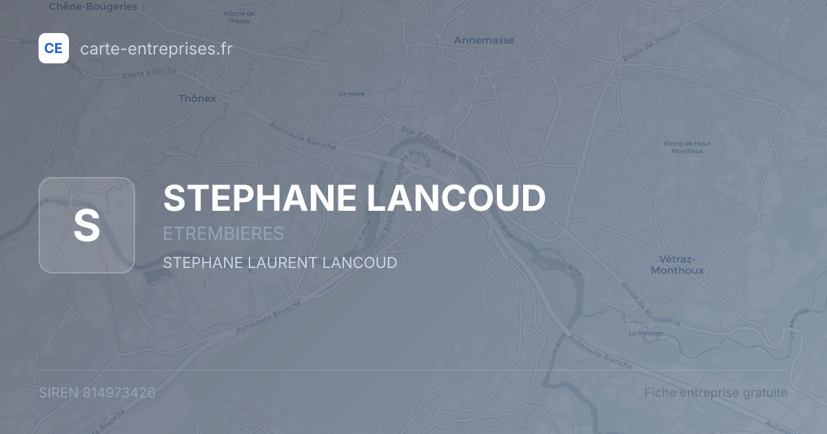 STEPHANE LANCOUD — 814973426 — fiche entreprise